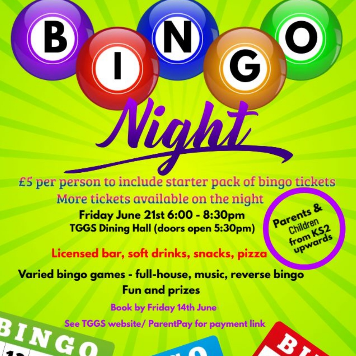 Torquay girls grammar school bingo 